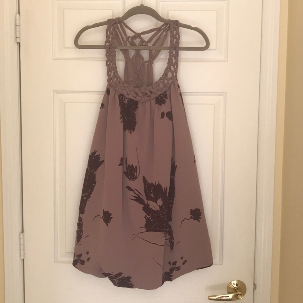 Kimchi & Blue Mauve & Maroon Floral Bubble Dress